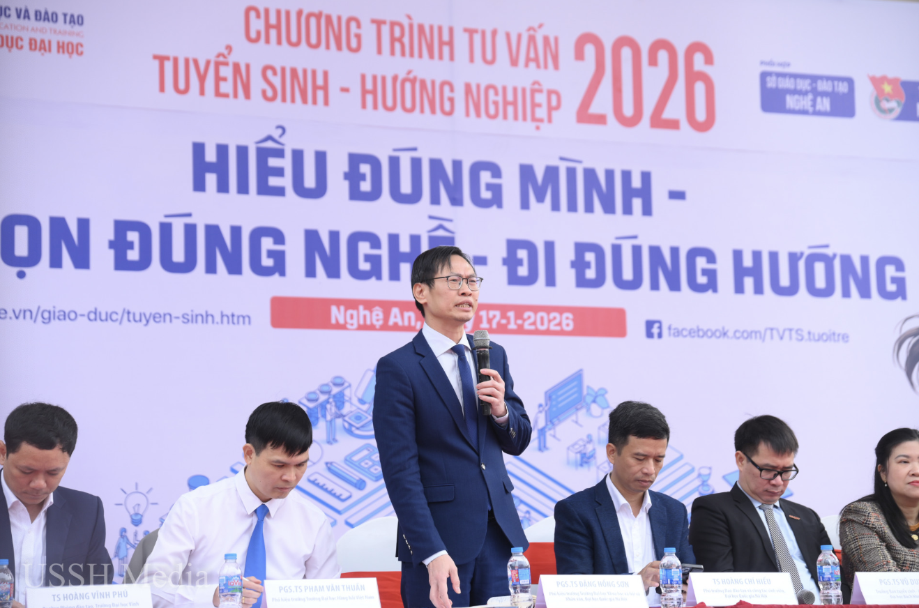 Thông tin tuyển sinh ĐH năm 2026 của Trường ĐH KHXH&NV thu hút sự quan tâm của đông đảo học sinh tại Nghệ An, Thanh Hóa